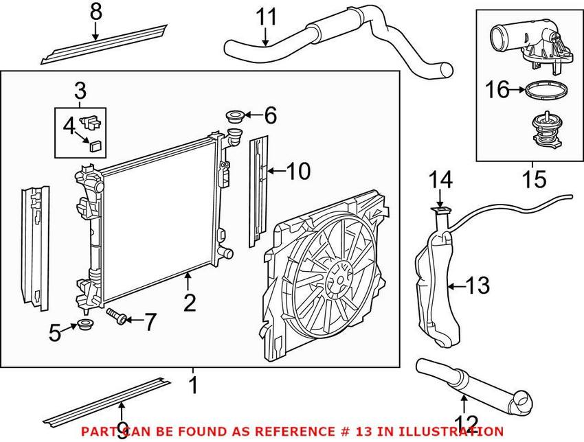 VW Expansion Tank 7B0121407A